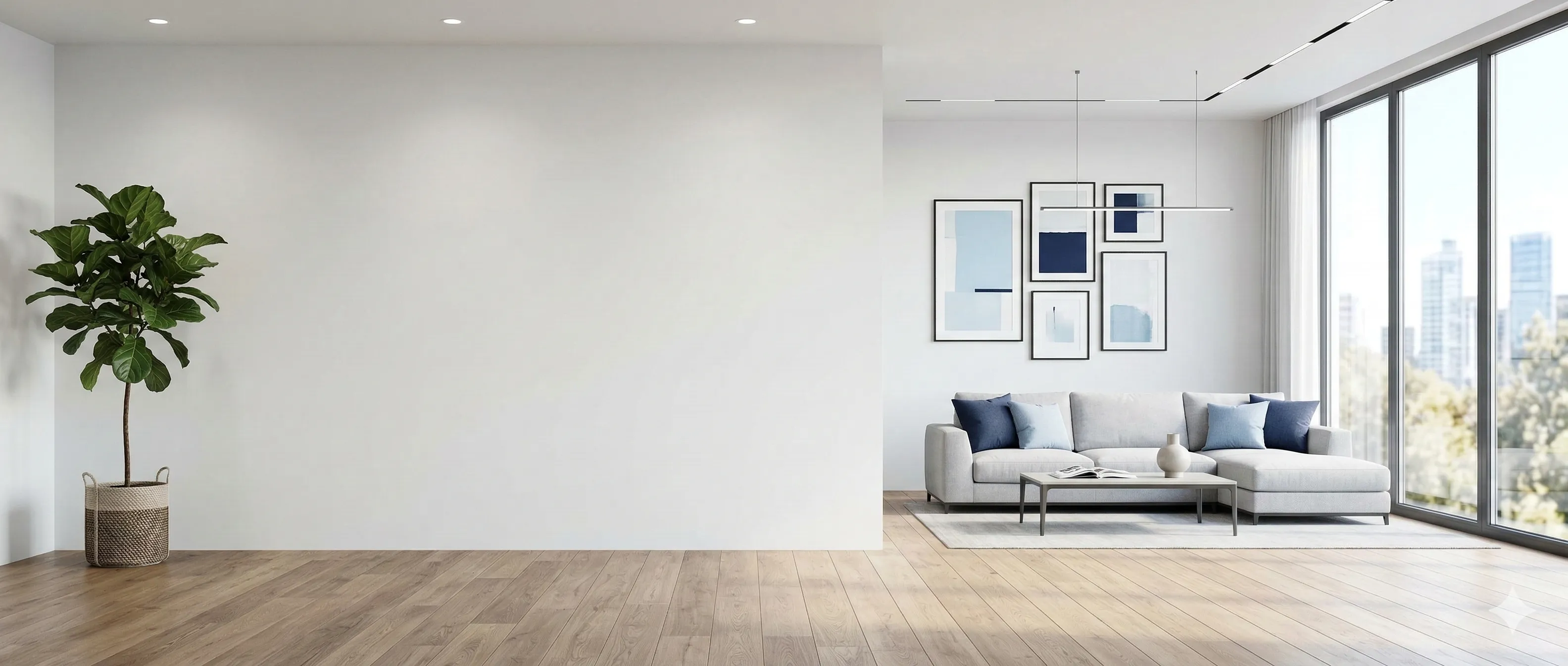 Modernes Wohnzimmer - SH² Immobilienverwaltung